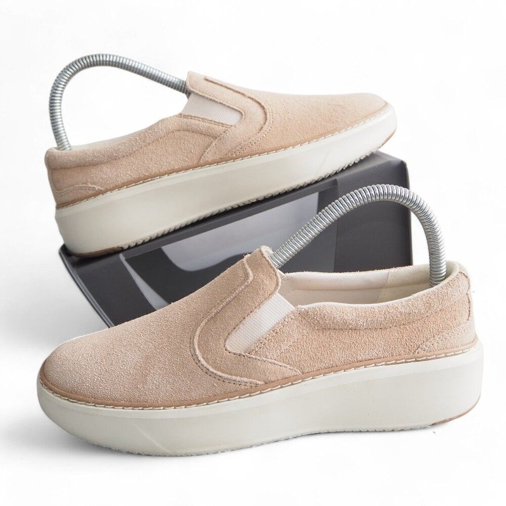 Cole Haan GrandPro TopSpin Suede Slip-on Sneakers W26853 Beige‎ Women's 6.5B